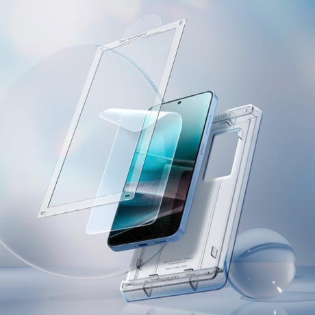 Оригинальна захисна плівка Spigen ELITE SHIELD EZ FIT Hybrid Glass для Samsung Galaxy S25+ - Transparent