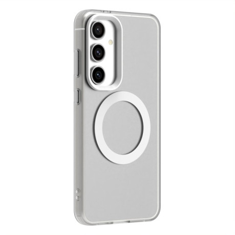 Противоударный чехол MagSafe Holder PC Hybrid для Samsung Galaxy S24 FE 5G - белый