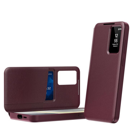 Чохол-книжка Smart View Window Leather  для Samsung Galaxy S25+ 5G - червоний