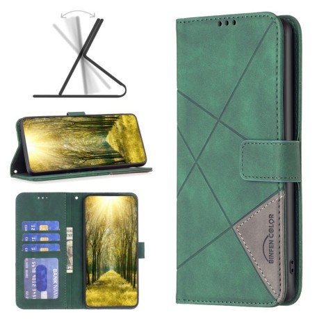 Чохол-книжка Rhombus Texture для Xiaomi 13 Lite - зелений