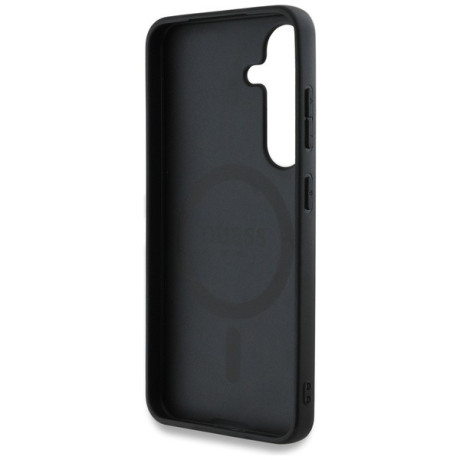 Оригінальний чохол Guess 4G Round Patch Classic Logo MagSafe для Samsung Galaxy S25 Plus - Pink