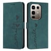 Чохол-книжка в стилі Retro м'яке покриття Skin Feel серія Amile на Infinix Note 50 4G / 50 Pro 4G - зелений
