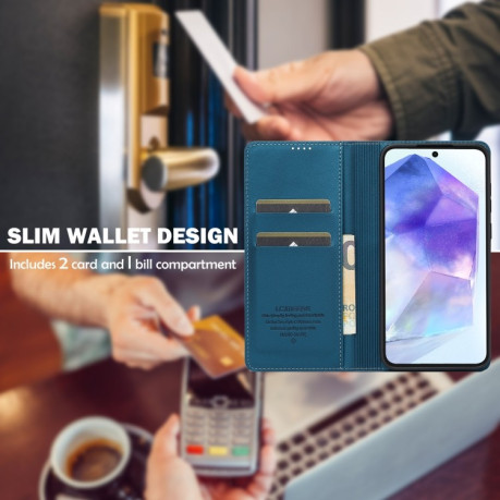 Чехол-книжка LCIMEEKE LC-001 Series для Samsung Galaxy A16 5G - синий