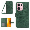 Чохол-книжка Skin Feel Sun Flower для OPPO Reno13 Pro Global - зелений