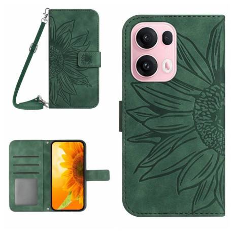 Чохол-книжка Skin Feel Sun Flower для OPPO Reno13 Pro Global - зелений