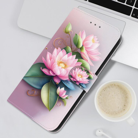 Чехол-книжка Colored Drawing Series на iPhone 16e - Lotus