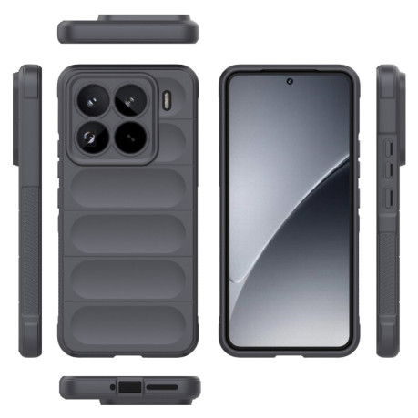 Силіконовий чохол Magic Flannel для Xiaomi 15 Pro - темно-сірий