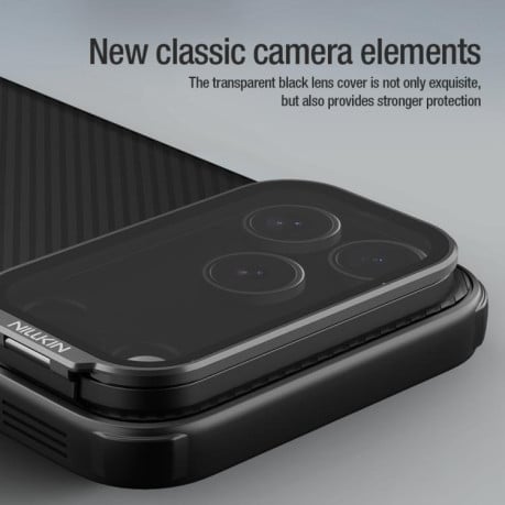 Чохол NILLKIN Black Mirror Prop Texture Transparent Mirror Cover на iPhone 17 Pro Max - чорний