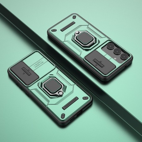 Протиударний чохол Sliding Camshield  для Samsung Galaxy S25+ 5G - зелений