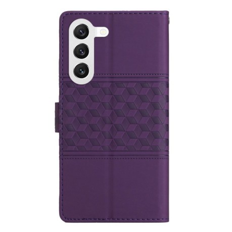 Чехол-книжка Diamond Embossed Skin Feel для Samsung Galaxy S23 5G - фиолетовый