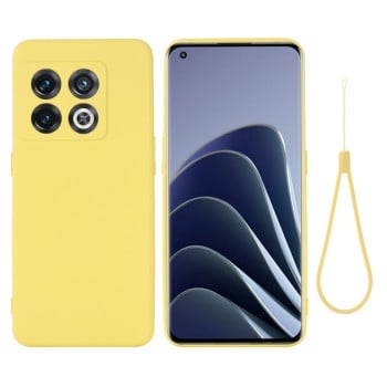 Силіконовий чохол Solid Color Liquid Silicone на OnePlus 10 Pro - жовтий
