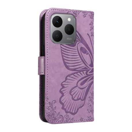 Чехол-книжка Swallowtail Butterfly Embossed Leather для Realme 15T 5G — фиолетовый