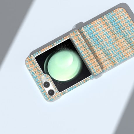 Чехол Grid Texture для Samsung Galaxy  Flip 6 5G - синий