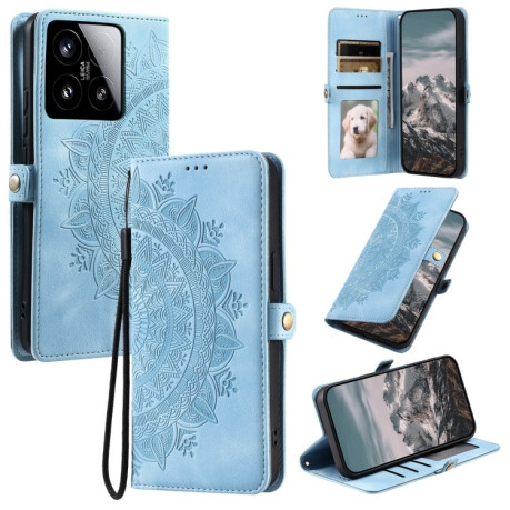 Чохол-книжка Totem Embossed Magnetic Leather для Xiaomi 15 - синій
