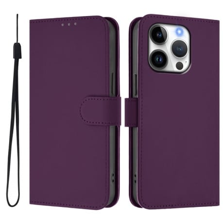 Чохол-книжка Skin Feel S-type для iPhone 16 Pro - фіолетовий