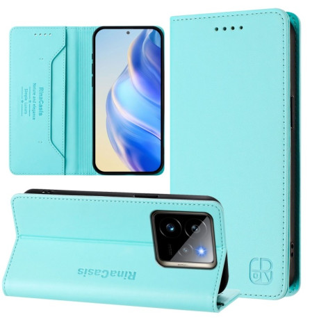 Чехол-книжка Retro Skin Feel Business Magnetic на Realme GT 7 Pro 5G - зеленый