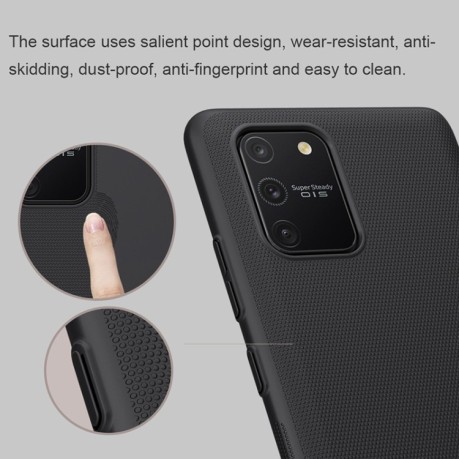 Чехол NILLKIN Frosted Shield на Samsung Galaxy S10 Lite - черный