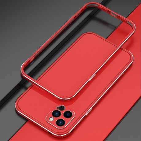 Металлический бампер Aurora Series для iPhone 12 - красный