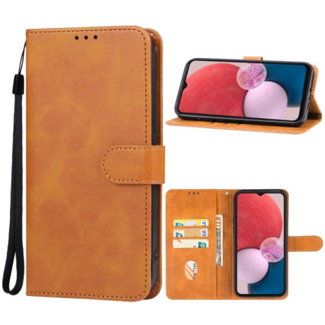 Чехол-книжка EsCase Leather для Samsung Galaxy A14 5G - коричневый