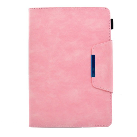 Универсальный Чехол-книжка Suede Cross Texture Magnetic Clasp Leather для Планшета диагонали 10 inch - розовый