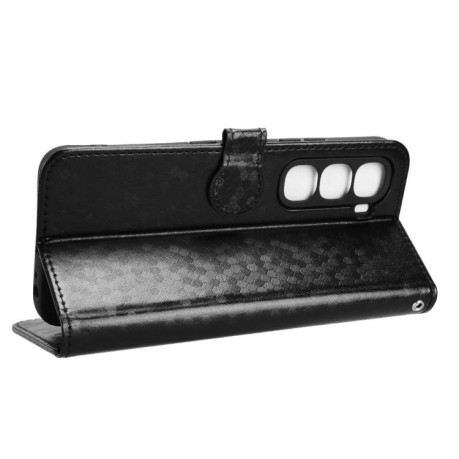 Чехол-книжка с фактурой Honeycomb Dot и магнитным хлястиком на Infinix Hot 60i 4G / Hot 60 5G - черный