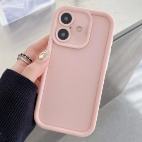 Чехол силиконовый Shockproof Frame Frosted Precise Hole на iPhone 17 - розовый