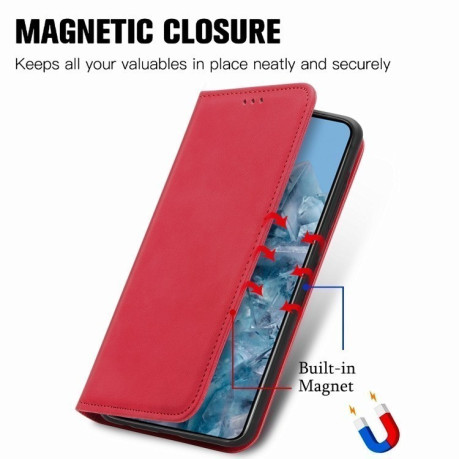 Чехол-книжка Retro Skin Feel Business Magnetic для Google Pixel 8a - красный