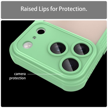 Противоударный чехол Armor Glaze PC Hybrid для iPhone 17 Pro - зеленый
