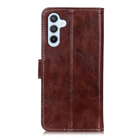 Чохол-книжка Magnetic Retro Crazy Horse Texture для Samsung Galaxy M35 5G - коричневий