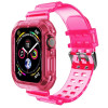 Спортивний ремінець Transparent для Apple Watch Series 8/7 41mm / 40mm / 38mm - пурпурно-червоний