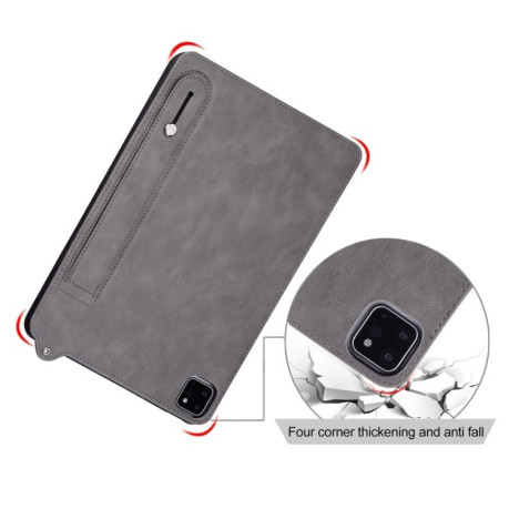 Противоударный чехол Wristband Leather Back для Xiaomi Pad 7 / 7 Pro - серый