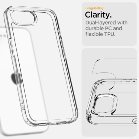 Оригінальний чохол Spigen Ultra Hybrid для iPhone 16e - Clear