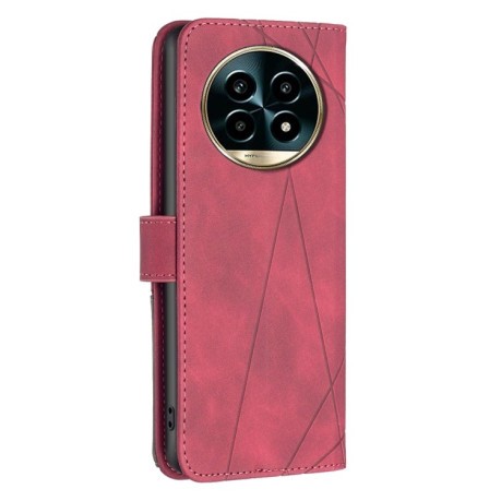 Чехол-книжка Rhombus Texture для Realme 13 Pro 5G / 13 Pro+ 5G - красный