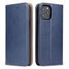 Шкіряний чохол-книжка Fierre Shann Genuine leather на iPhone 12 Mini - синій