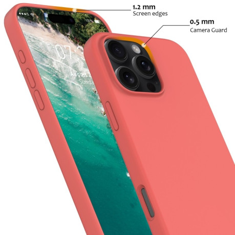 Силіконовий чохол Shockproof Silicone Magsafe для iPhone 16 Pro - оранжево-рожевий