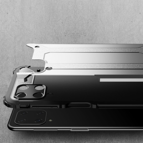 Противоударный чехол Magic Armor на Samsung Galaxy M32/A22 4G - серебристый