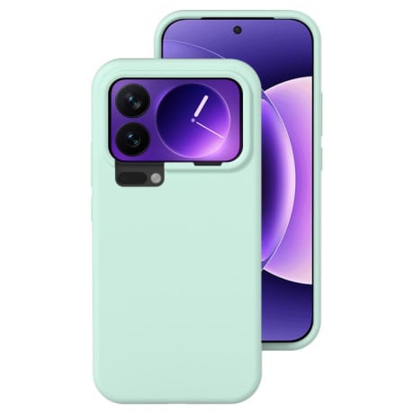Силиконовый чехол Liquid Silicone Skin-friendly на Xiaomi 17 Pro - зеленый