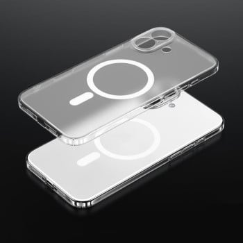 Чехол SULADA Crystal Sand Series с MagSafe на iPhone 17 - прозрачный