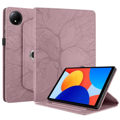 Чохол-книжка Tree Life Embossed Rotation Leather для Xiaomi Redmi Pad SE 8.7 4G - рожеве золото
