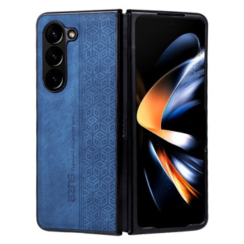 Чехол AZNS с 3D-тиснением и мягким покрытием Skin Feel на Samsung Galaxy Fold 6 - синий