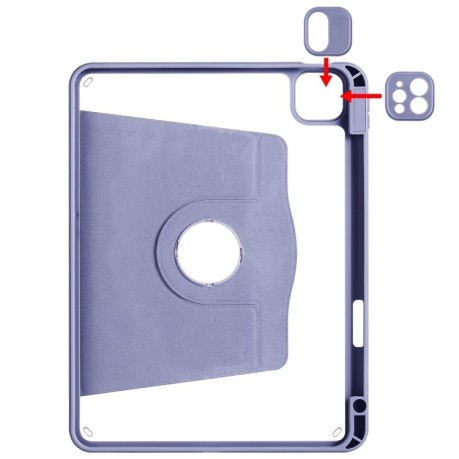 Чохол-книжка Acrylic 360 Degree Rotation Holder Leather для iPad Pro 11 2024 - фіолетовий