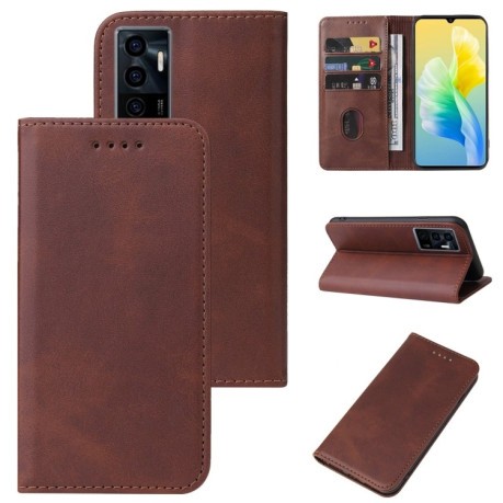 Чехол-книжка Magnetic Closure для Vivo S10e / V23e - коричневый