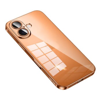 Чехол SULADA Shine Through Series Plating на iPhone 17 - оранжевый