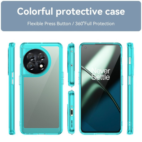 Противоударный чехол Colorful Acrylic Series для OnePlus 11 5G - синий