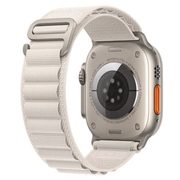 Ремінець Nylon Loop для Apple Watch 10 46mm/Ultra 49mm / Series 8/7 45mm / 44mm / 42mm- сріблястий