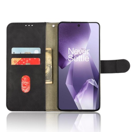 Чохол-книжка Skin Feel Magnetic Flip Leather для OnePlus 13R/Ace 5/Ace 5 Pro - чорний