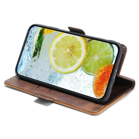 Чохол-книжка Contrast Color для OPPO Reno12 F/12 FS 5G - Light Brown + Green