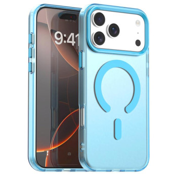 Противоударный чехол Candy Magsafe PC Hybrid TPU на iPhone 18 Pro C-type — синий