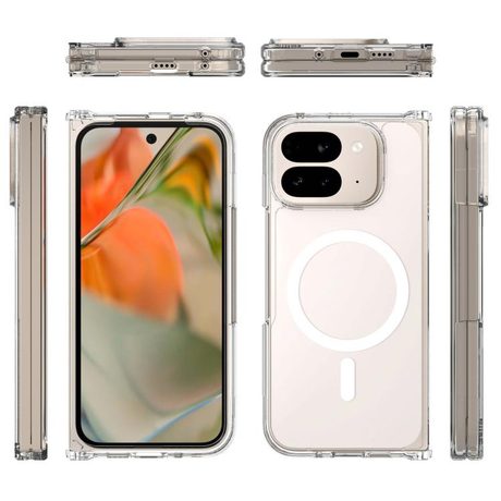 Прозрачный чехол Escase с MagSafe на Google Pixel 10 Pro Fold — прозрачный