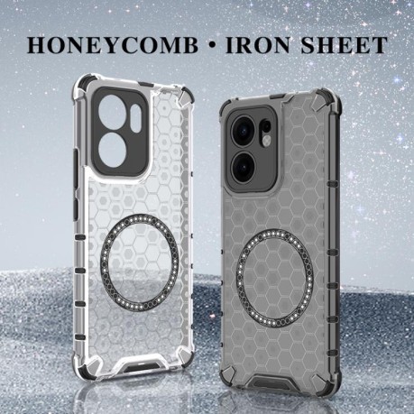 Протиударний чохол Honeycomb Magnetic Ring Shockproof на OPPO Reno13 F 5G Global - чорний